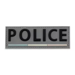 Bande Gomme 3D Police 3 x 10 cm Grise Liseré BV
