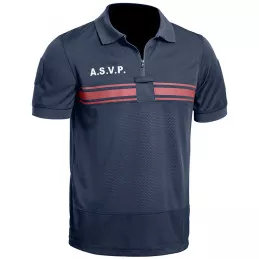 Polo ASVP Respirant GPB Manches Courtes Bleu Marine PM ONE