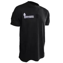 T-shirt Imprimé Gendarmerie Equipe Cynophyle Noir Respirant avec supports Velcro