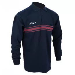 Polo ASVP Double Face Manches Longues DMB Bleu Marine