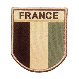 Ecusson France Tricolore Désert Brodé