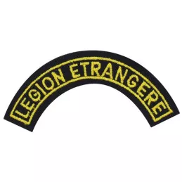 Ecusson de bras demi-lune Légion Etrangère Drap Noir