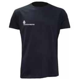 T-shirt Imprimé Gendarmerie Bleu Marine