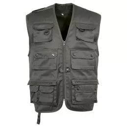 Gilet Reporter multi-poches Kaki