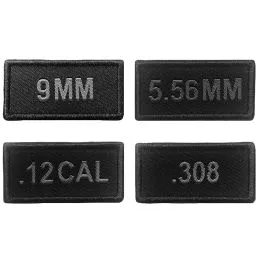 Patch Calibre Brodé Noir 