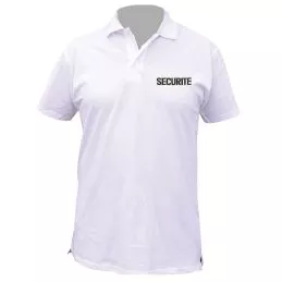 Polo brodé Sécurité Patrol Blanc