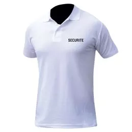 Polo imprimé Sécurité Patrol Blanc