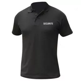 Polo imprimé Sécurité Patrol Noir