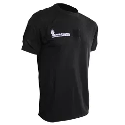 T-shirt Imprimé Gendarmerie Criminalistique Numérique Noir Respirant avec supports Velcro
