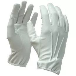 Gants de Cérémonie/Parade Blancs avec baguettes