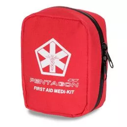 Pochette 1er Secours Hippokrates pré-équipée Pentagon Rouge