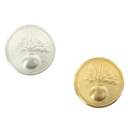 Boutons Métal d'Uniformes Gendarmerie Mat (16 mm - Modèle à Queue Convexe)