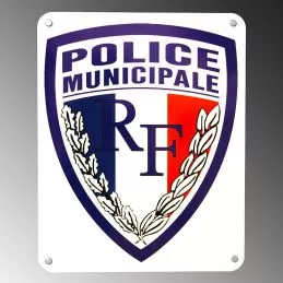 Panneau Alupanel Ecusson Police Municipale pour l'extérieur