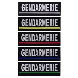 Bande brodée Gendarmerie 10 x 30 cm Liseré Organisation Groupes