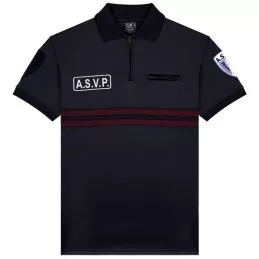 Polo ASVP Respirant Col Zippé GK Pro Bleu Marine