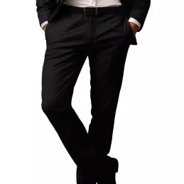 Pantalon de Costume Coupe Ajustée Noir Patrol