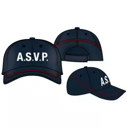 Casquette brodée ASVP Baseball Equipol avec liseré bordeaux