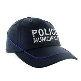 Casquette brodée POLICE MUNICIPALE Baseball Equipol avec liseré gitane