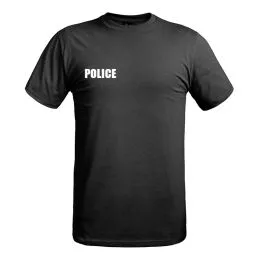 T-shirt Police Imprimé Noir