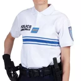 Polo Police Municipale GK Pro Blanc