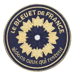 Ecusson Bleuet de France brodé Service Commissariat aux Armées