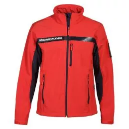 Blouson Softshell Sécurité Incendie CityGuard Rouge