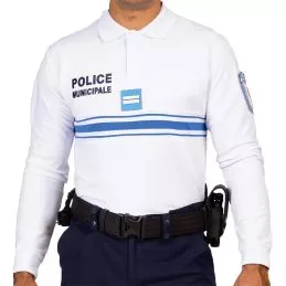Polo Police Municipale GK Pro ML Blanc