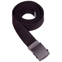 Ceinture toile F1 Noire boucle laquée Noire
