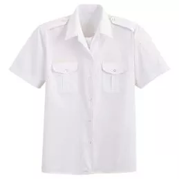 Chemisette de Cérémonie Blanche Femme avec Plastron et Supports Velcro