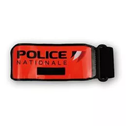 Brassard Police Nationale Réfléchissant Orange