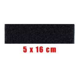 Patch Velcro Femelle à Coudre 5 cm x 16 cm Noir
