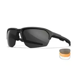 Lunettes balistiques Wiley X WX JAKL monture noire avec verre fumé monté, verres incolore et cuivre 