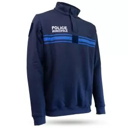 Sweat Police Municipale EK brodé col montant