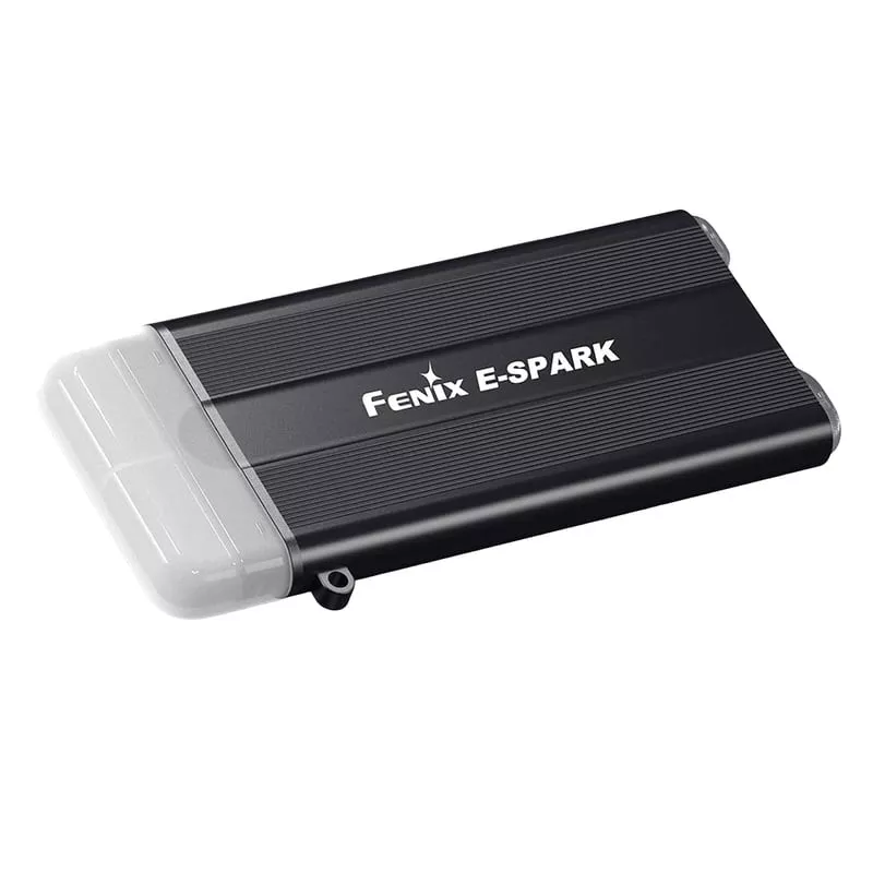 Lampe de poche porte-clés rechargeable Fenix E-SPARK avec modes blanc et rouge, boîtier en aluminium