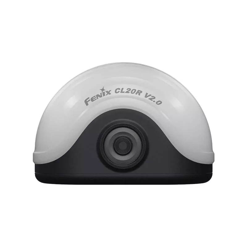 Vue de face de la lampe de camping compacte rechargeable Fenix CL20R V2.0.