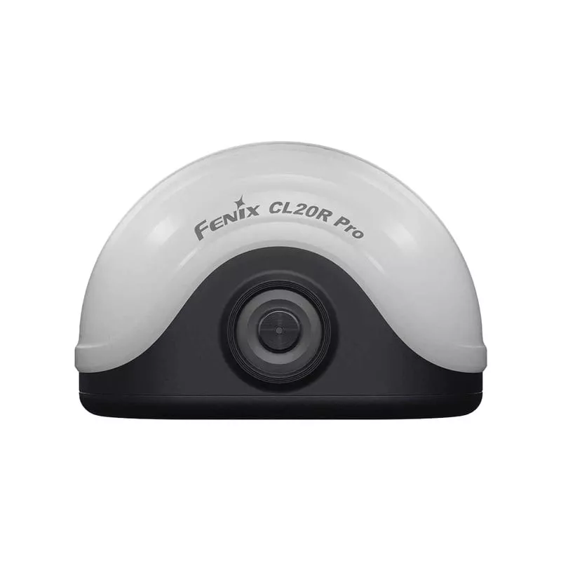Lampe de camping rechargeable Fenix CL20R PRO avec capteur de mouvement sur une table, montrant son 