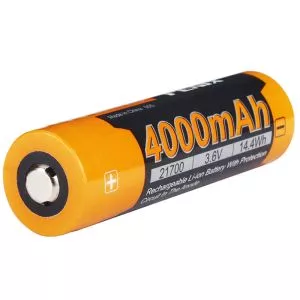 Accu Rechargeable 21700 Li-ion 4000 mAh Fenix prise USB Type-C intégré