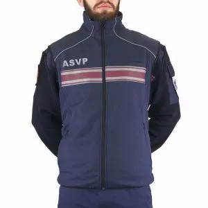 Gilet Softshell ASVP Bodywarmer Callens Bleu Marine