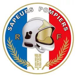 Autocollant Vitrophanie Sapeurs Pompiers Rond