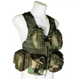 Gilet Chest Rig de combat Tactical US Woodland