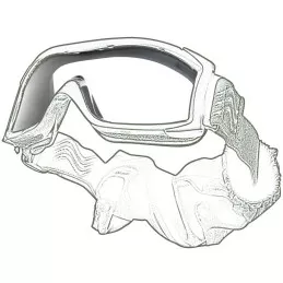 Masque tactique Bollé X1000 T : écran de rechange incolore