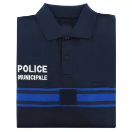 Polo Police Municipale Respirant Manches Courtes Bleu Marine