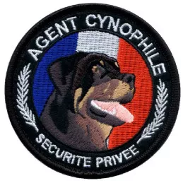 Ecusson rond Agent Cynophile Rottweiller