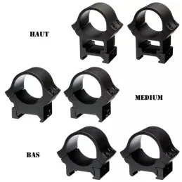 Colliers diamètre 25,4 mm B-Square pour rail Weaver ou Picatinny