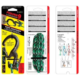 Système d'Attache Figure 9 Grand Modèle Nite-Ize avec Mousqueton et corde