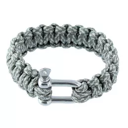 Bracelet de survie Paracorde 2,3 cm AT-Digital fermoir Manille Inoxydable
