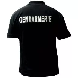 Polo Gendarmerie Départementale Noir Imprimé