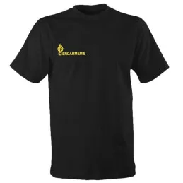 T-shirt Imprimé Gendarmerie Mobile Noir
