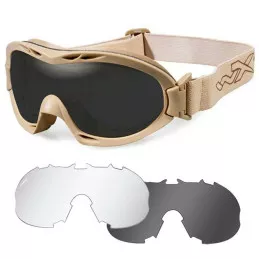 Pack Masque Balistique Nerve WILEY X Tan Incolore/Fumé