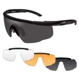 Pack Lunettes Balistiques Saber Adv WILEY X Incolore/Ambré/Fumé